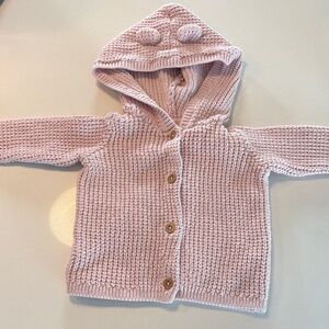 Carter's Pink Knit Hooded Sweater